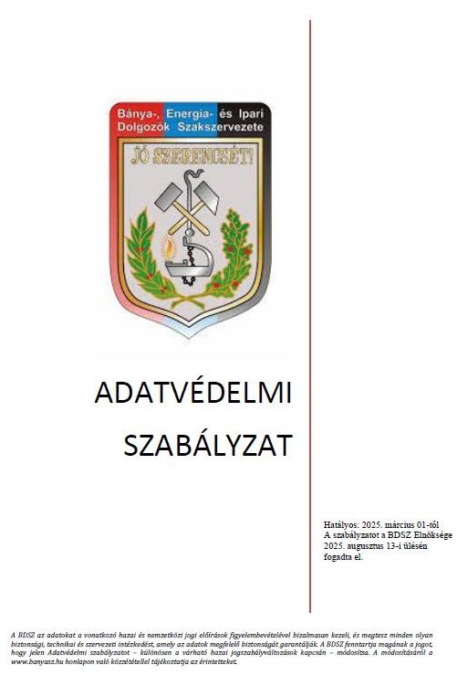 BDSZ Adatkezelesi szabalyzat 20250813 fejlec